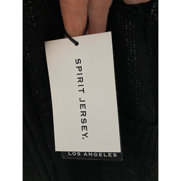 Spirit Jersey NWT Unisex Black Zip Up Cardigan Sweater Far Out Robot Oversized S - Picture 10 of 10